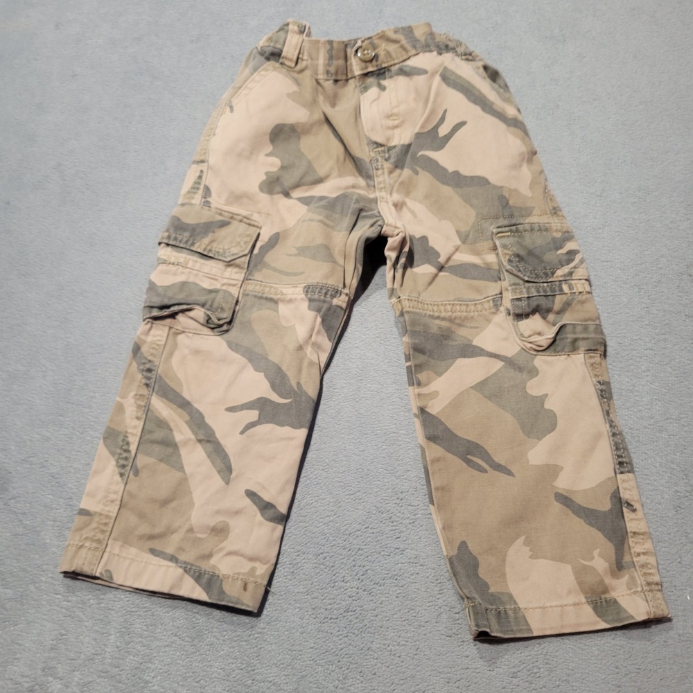 Wrangler Cargo Pants Kids Boy Camo Green Khaki‎ Camouflage Utility Gorpcore